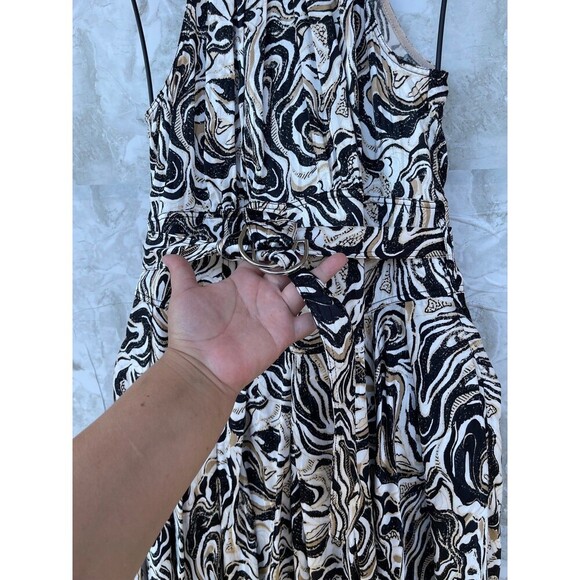 Diane Von Furstenburg Nicola Dress in Marble Black size 6 - Picture 5 of 12